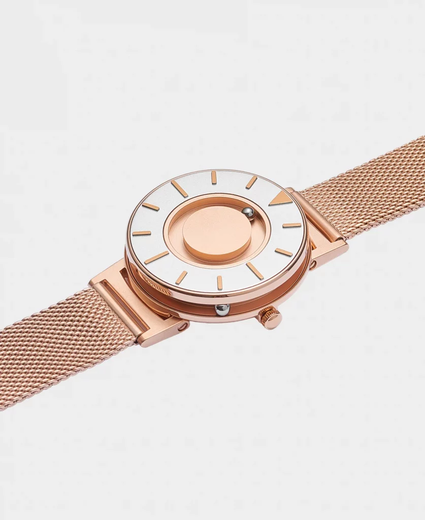 rose gold tactile watch