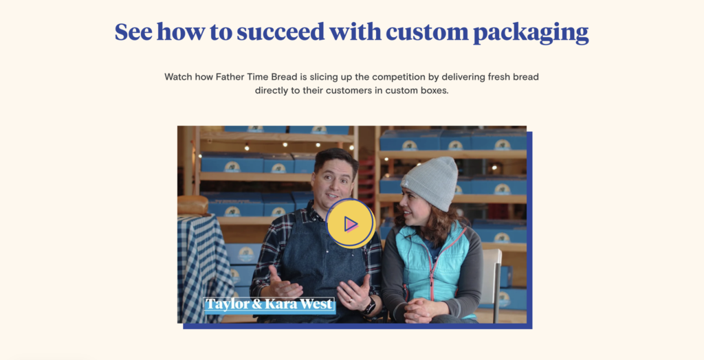 Founders' story on homepage (www.packlane.com)