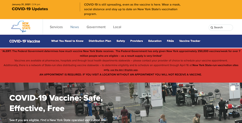 Image of Vaccine Website