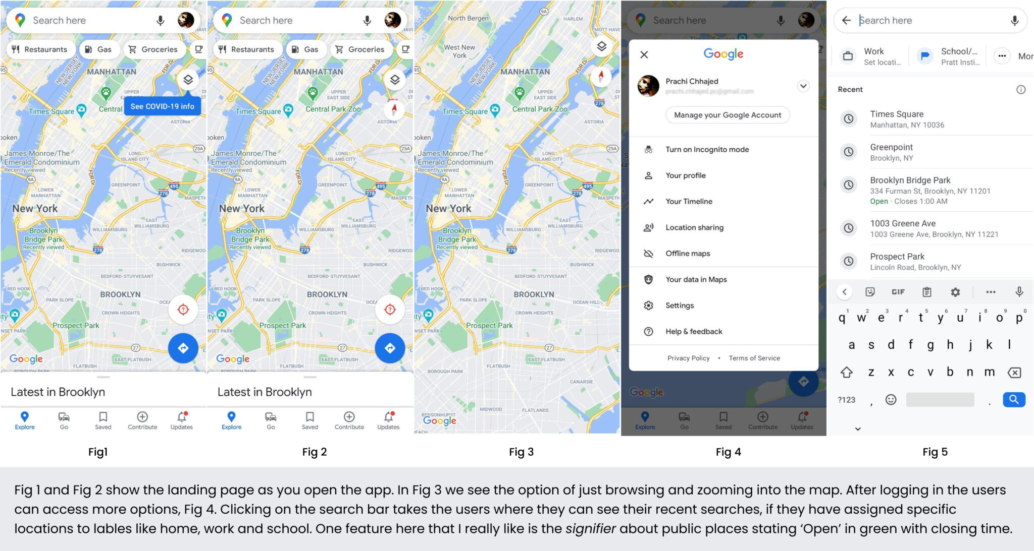 Design Critique Google Maps (android app) IXDPratt