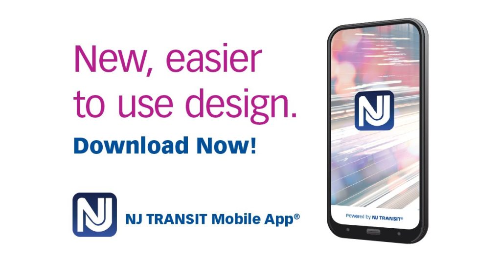 NJ transit app poster