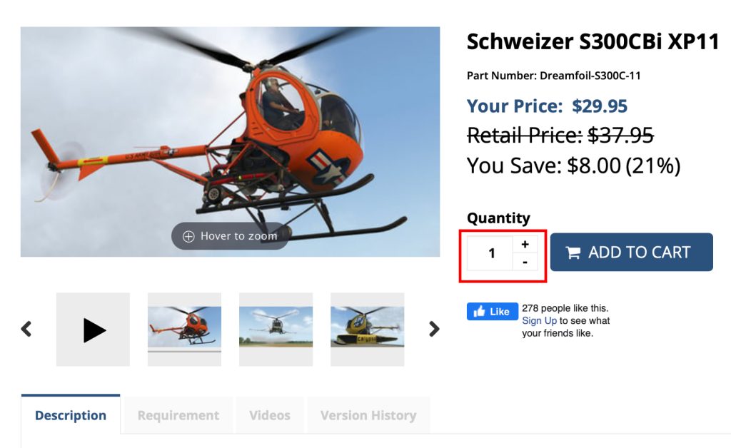 Image highlighting usability issues in the specific item page