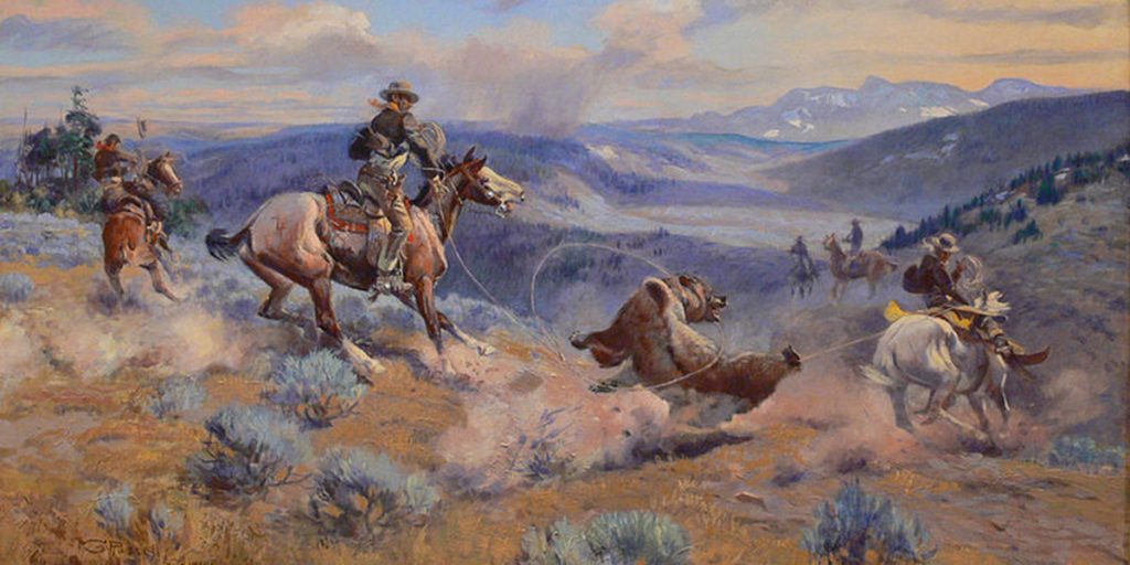 An image depicting cowboys in historic Montana