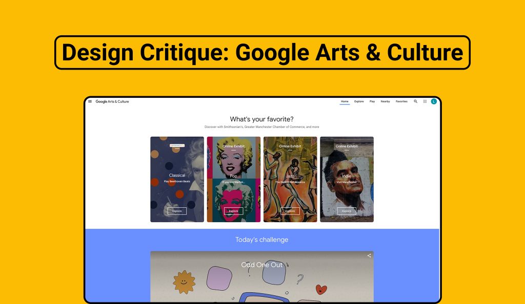 Google Arts and Culture Website