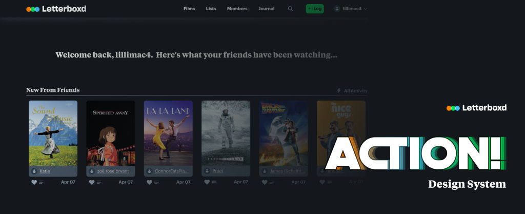 Presenting Letterboxd's Action! Design System