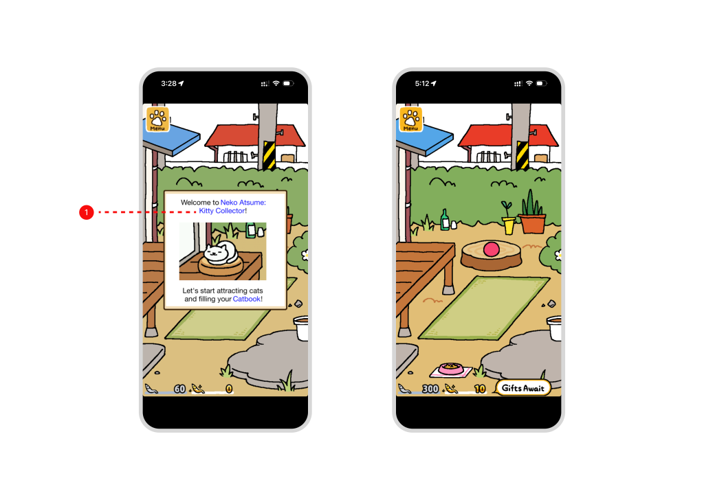 The image that the app has blue-colored text in its modals, which indicates tappable text but is not. Along with that, the modal doesn't communicate to the user where they should tap in order to dismiss it, hence creating a perception that the app got stuck.