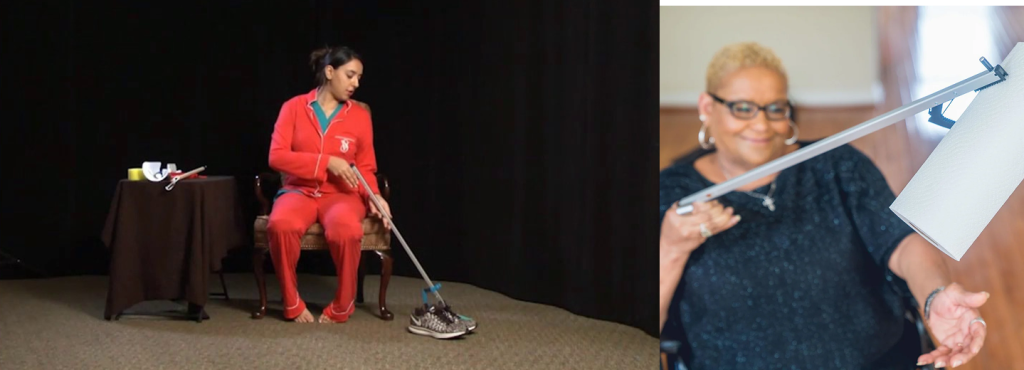 People using a grabber tool