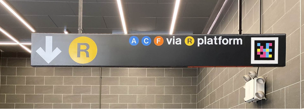 NaviLens signage for direction