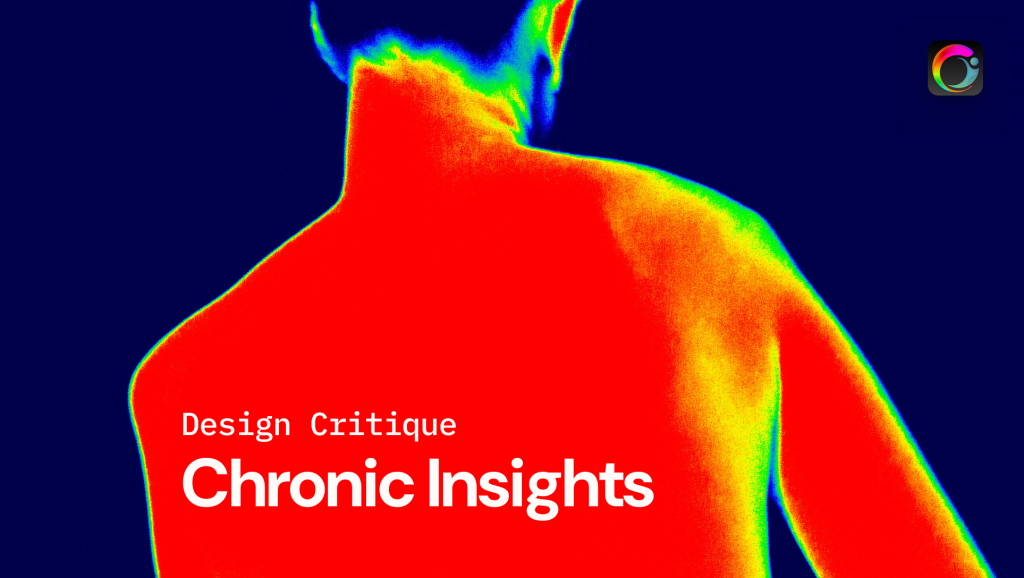 The image depicts the back of a person against a dark blue background. The person's body is reflected in heat map color, specifically a red shade covering the entire back, with hints of yellow and green outlining the silhouette.