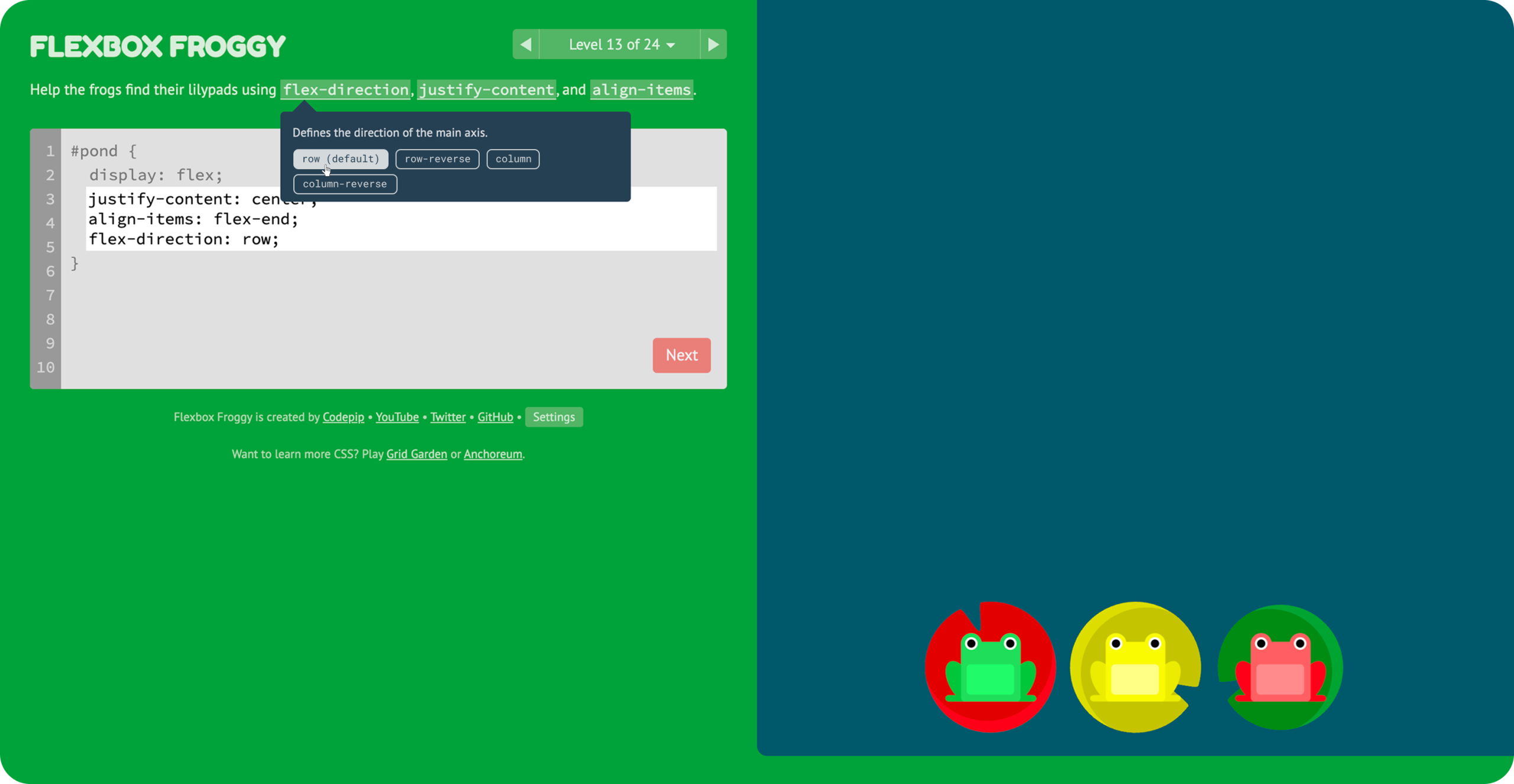 Design Critique: Flexbox Froggy (Desktop) – IXD@Pratt
